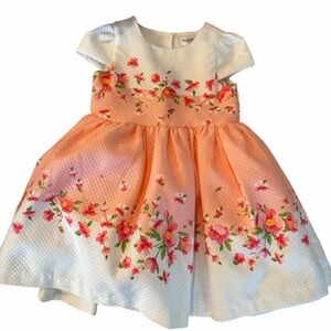 Nanette Baby Peach and White Floral Dress